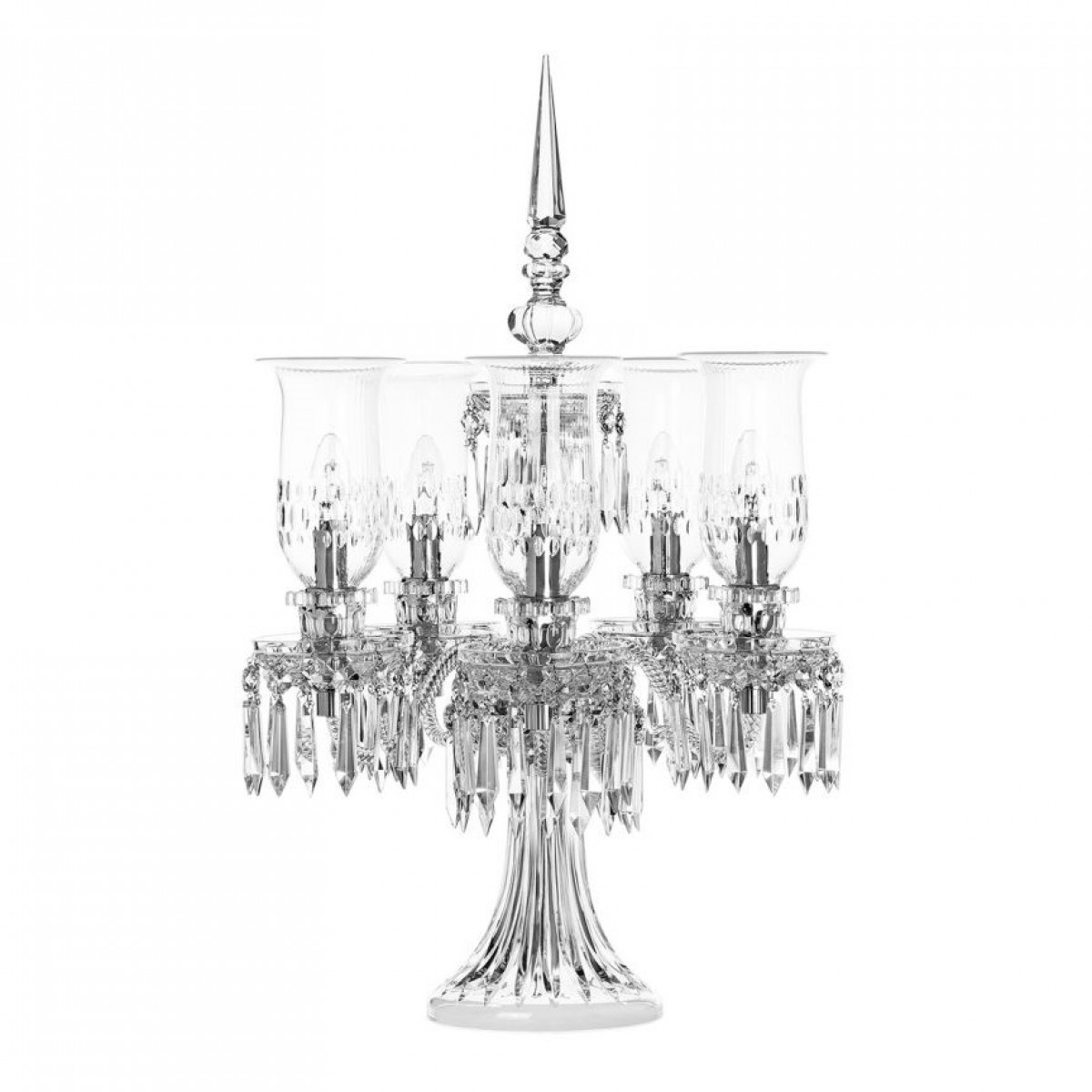 Royal 5-Candle Candelabra Apollo Hurricanes - Clear