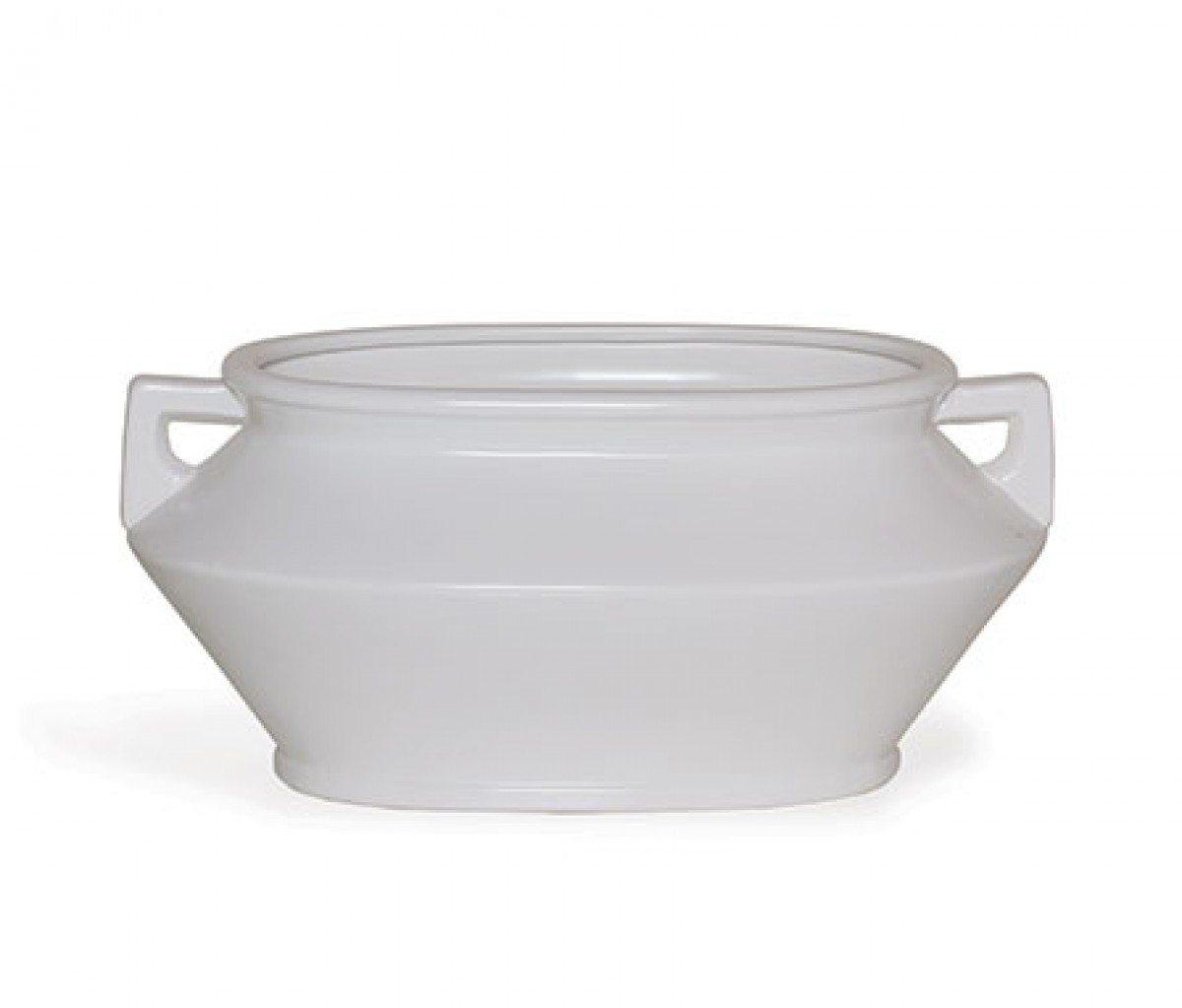 Santorini White Oval Planter