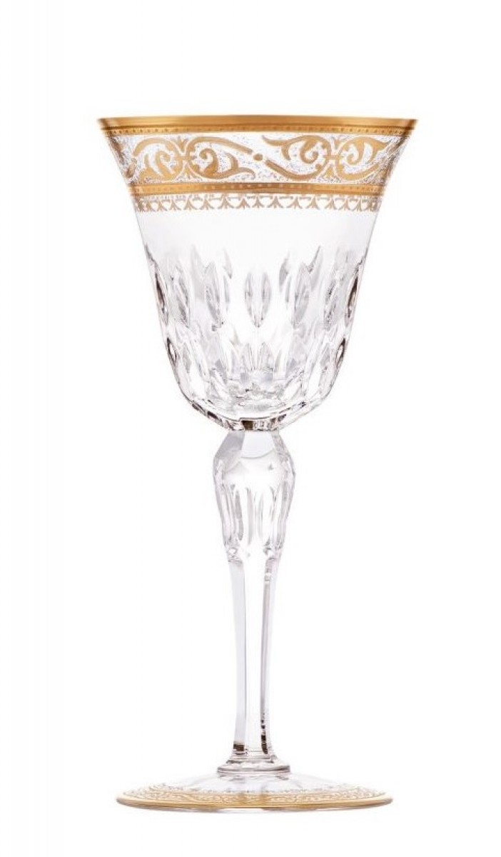 Stella Water Glass Gold #2 Gold Rim - Clear