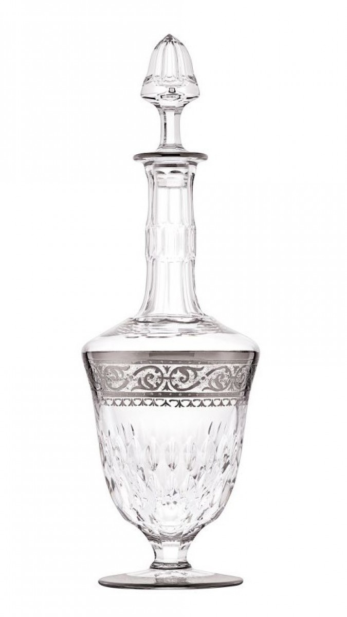 Stella Wine Carafe Platinum Engraving - Clear