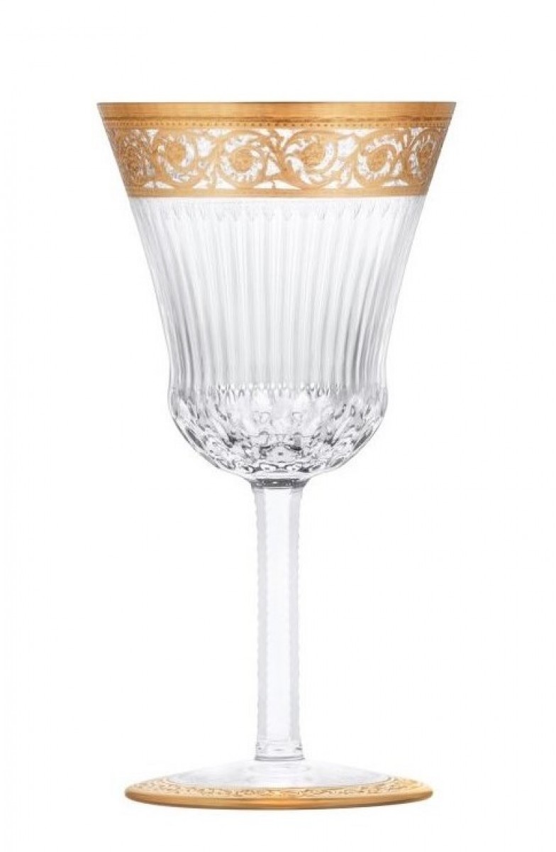 Thistle Water Glass Gold Engraving #2 - Clear
