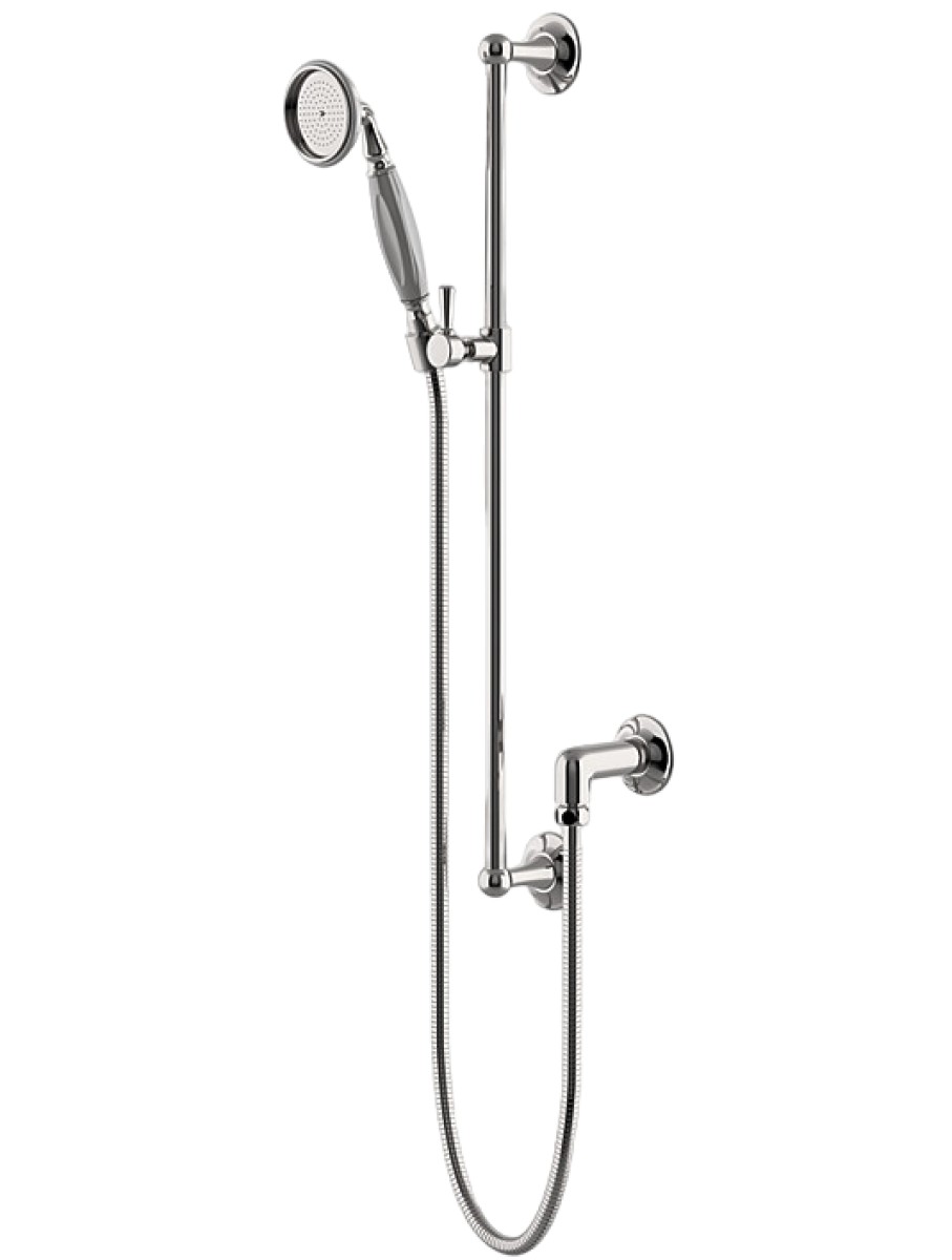 Highgate Handshower On Bar with White Handle