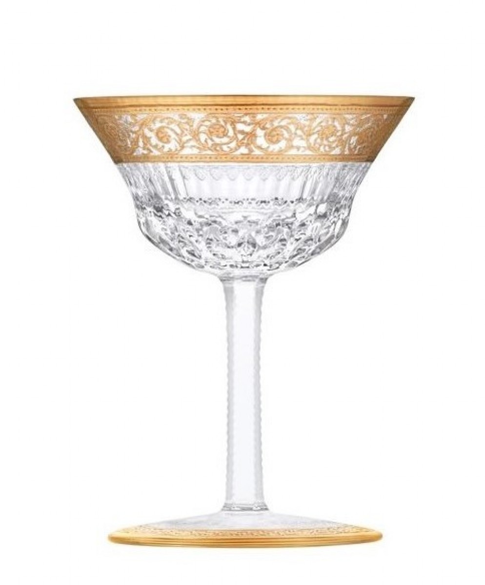 Thistle Champagne Cup Gold Engraving - Clear