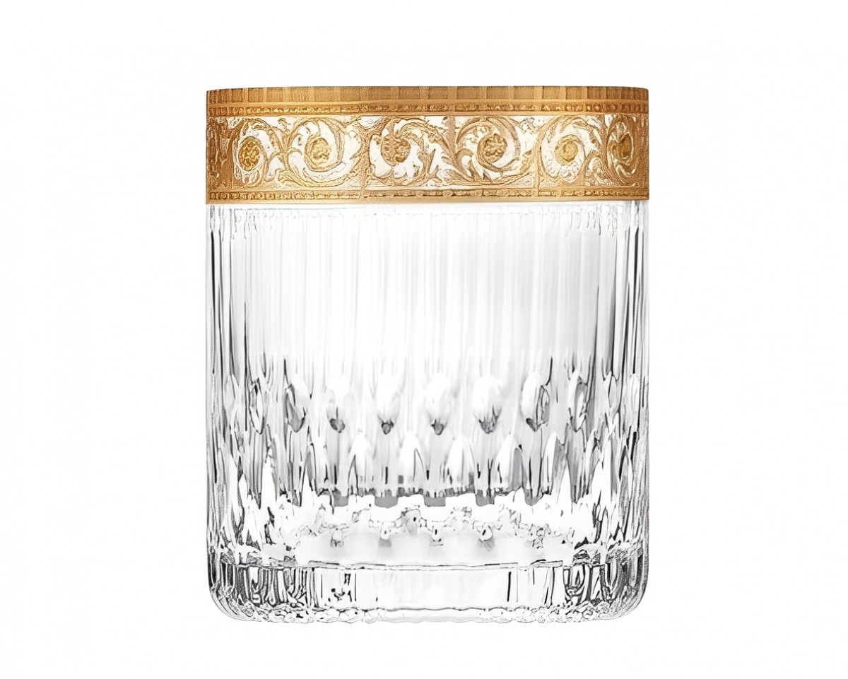 Thistle Cylindrical Tumbler Gold Engraving - Clear