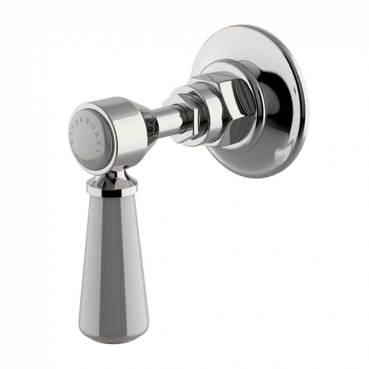 Highgate Volume Control Valve Trim with White Porcelain Lever Handle