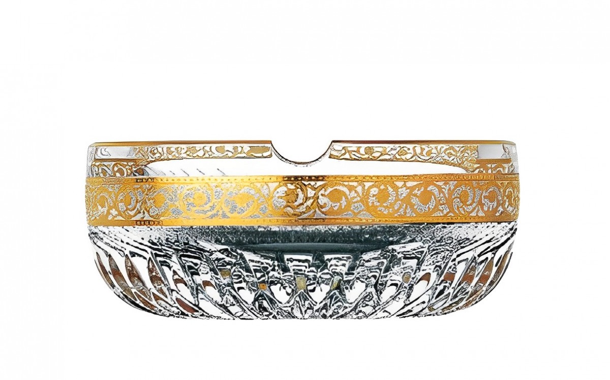 Thistle Ashtray Gold Engraving - Clear | Highlight image