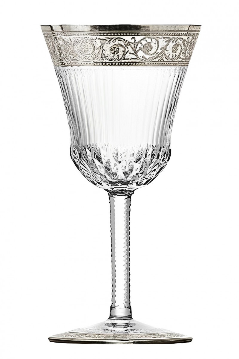 Thistle American Water Glass Platinum Engraving #1 - Clear