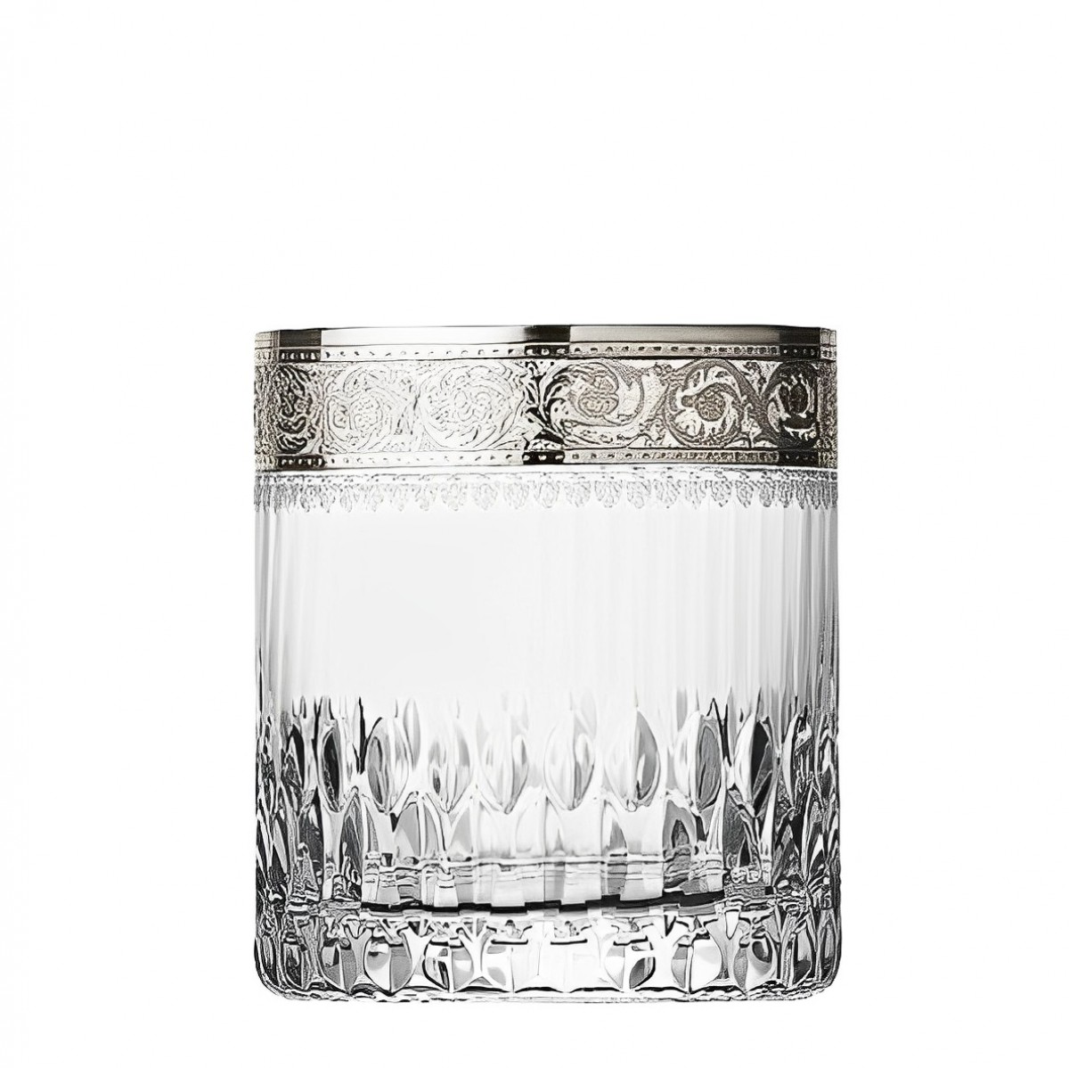 Thistle Cylindrical Tumbler Platinum Engraving - Clear