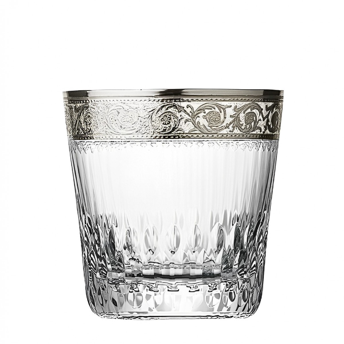 Thistle Old Fashion Platinum Engraving - Clear