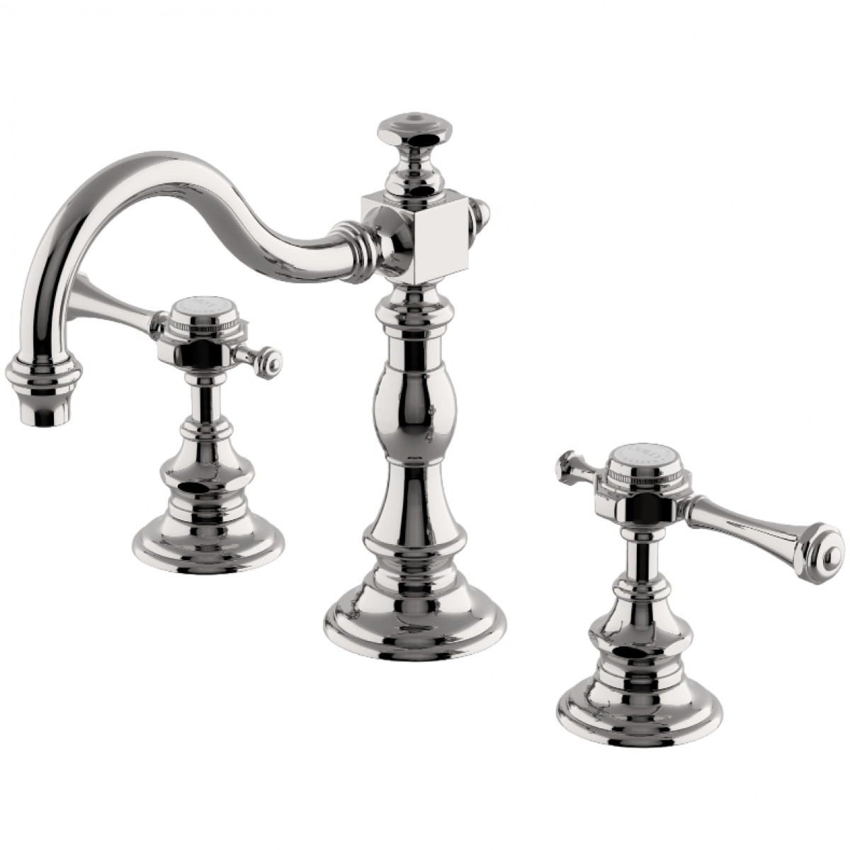 Julia Deck Mounted Marquee Lavatory Faucet with Metal Lever Handles