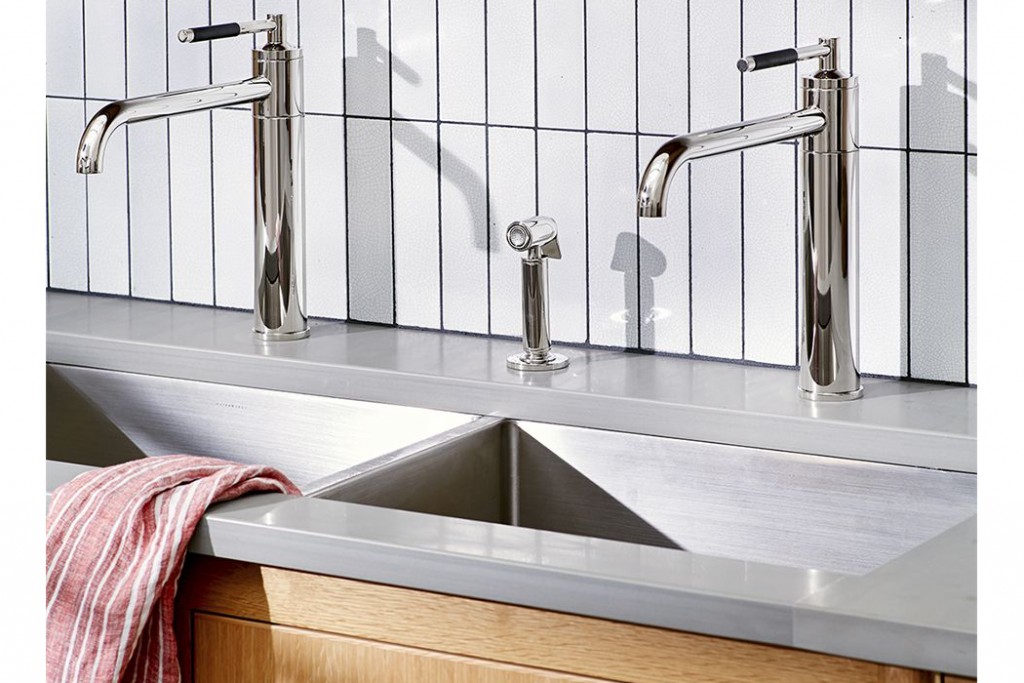 Kerr 45 1/4" x 18 3/4" x 10" Twin Stainless Steel Kitchen Sink with Rear Drains | Highlight image 1