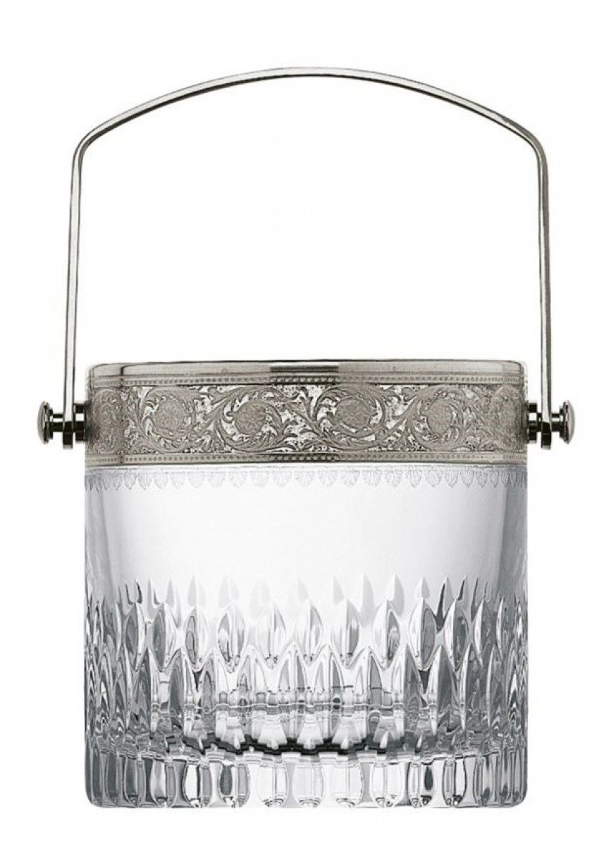 Ice Bucket with a Handle Platinum Engraving - Clear | Highlight image