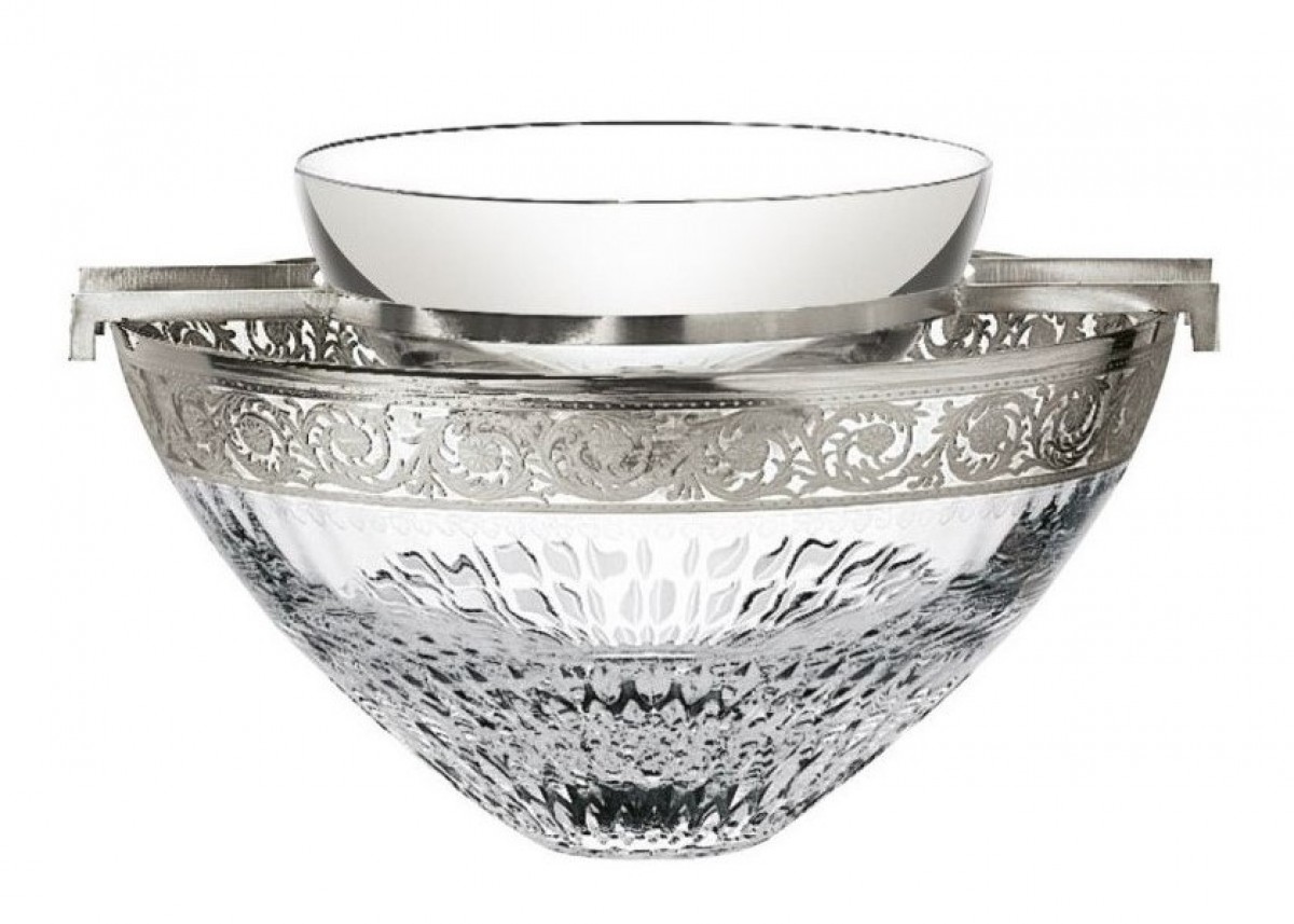 Thistle Caviar Set Platinum Engraving - Clear