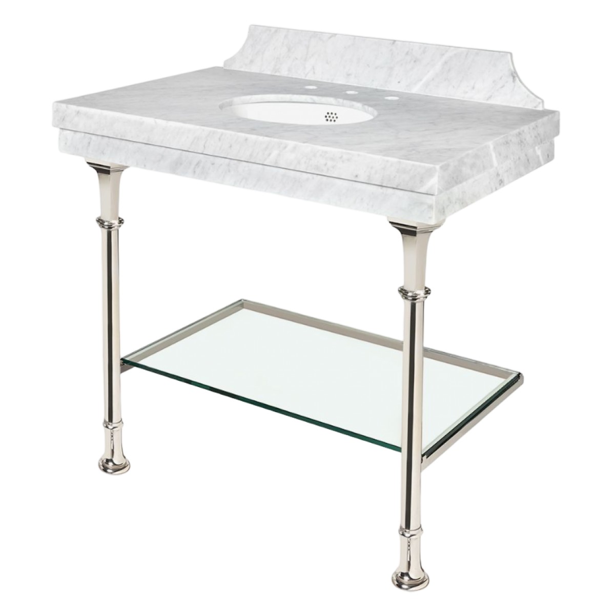 Lucerne Two Leg Single Washstand Packaged with Sink and Slab Top 39" x 24" x 38 7/8"