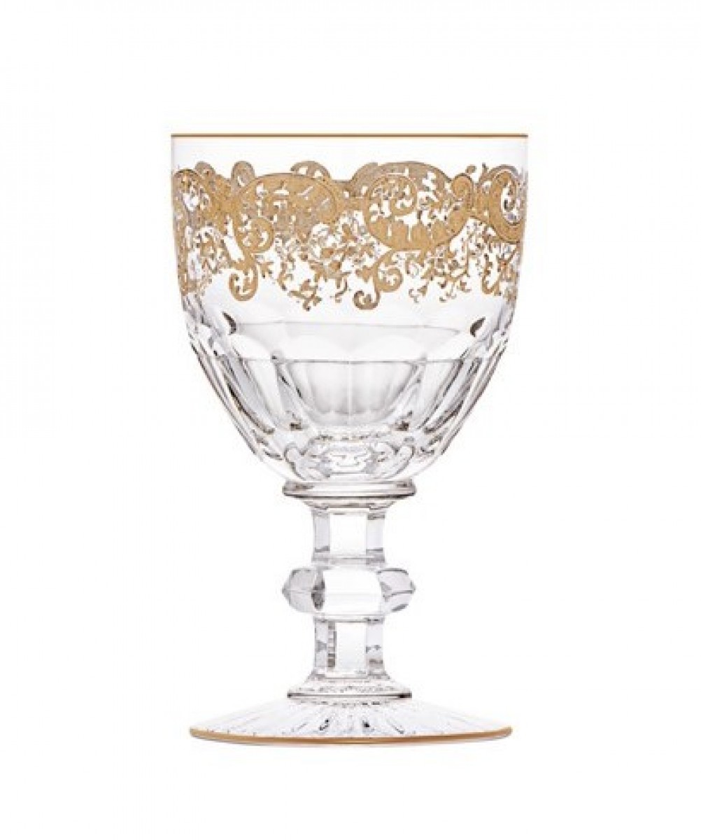 Trianon Wine Glass Gold Engraving #3 - Clear | Highlight image