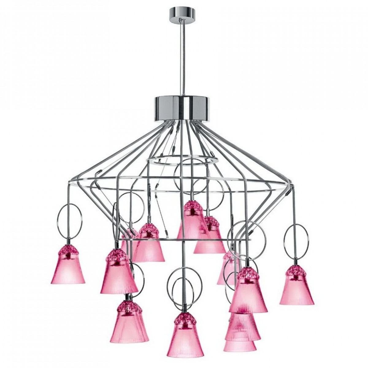 Apollo 15-Light Chandelier - Amethyst