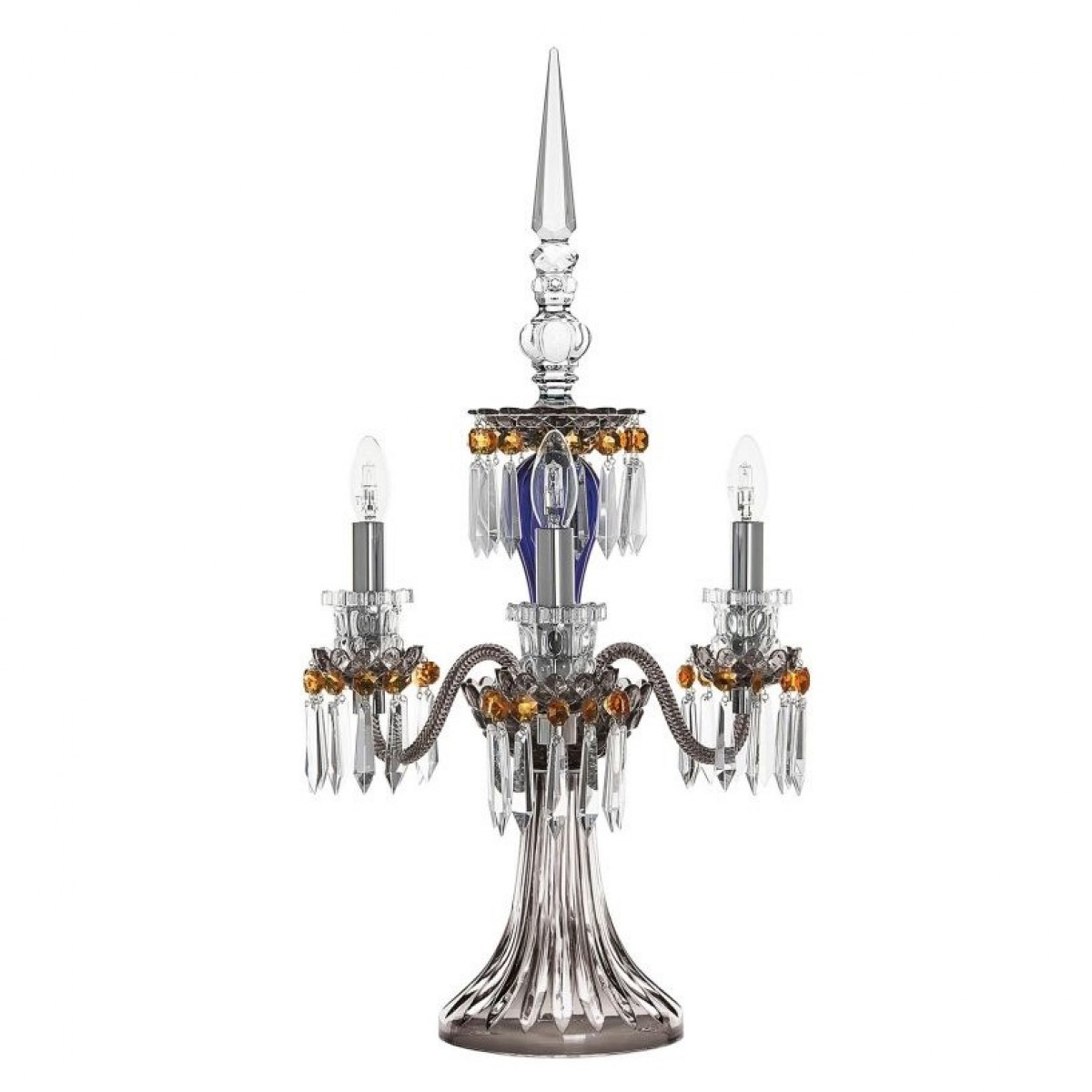 Arlequin 3-Light Candelabra - Dark-Blue, Black And Flannel-Grey