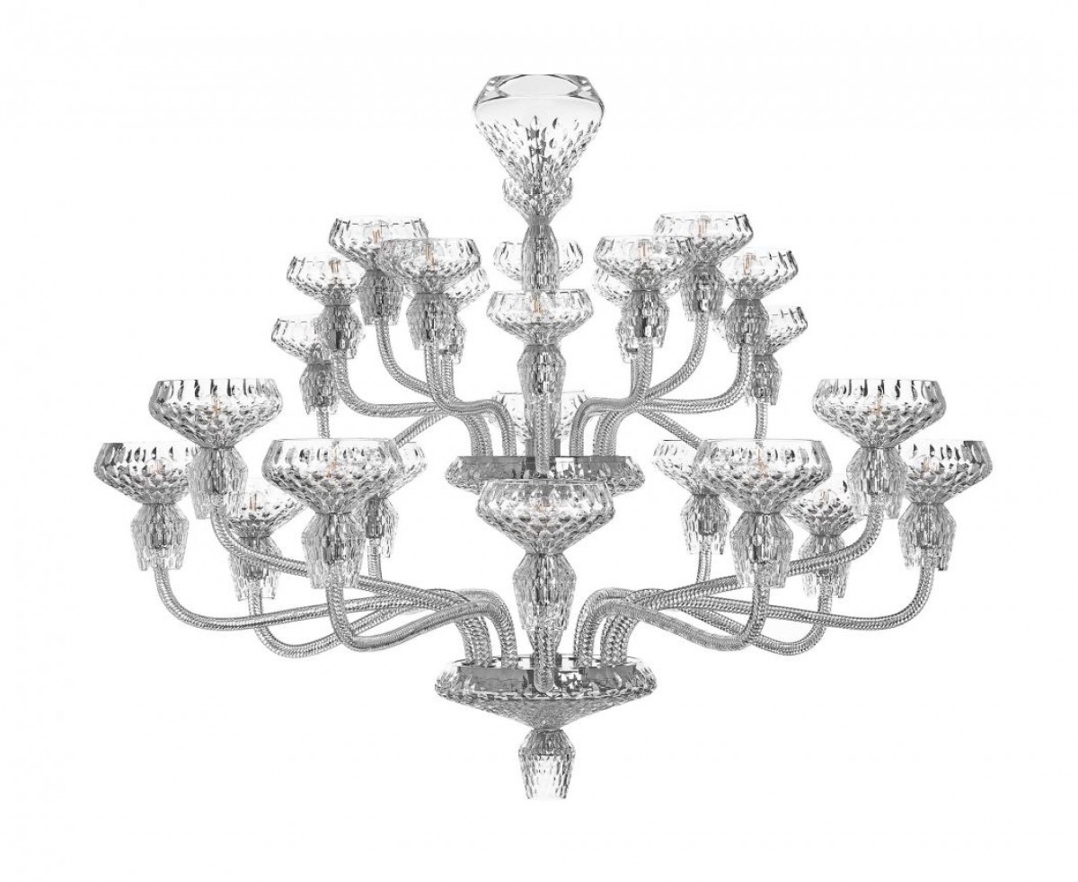 Folia 24-Light Chandelier - Clear Crystal and Chrome-Plated