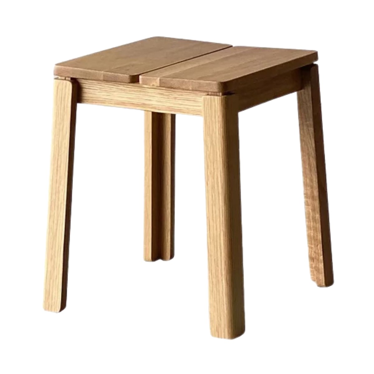 Plumb 45 Stool, Wood Seat