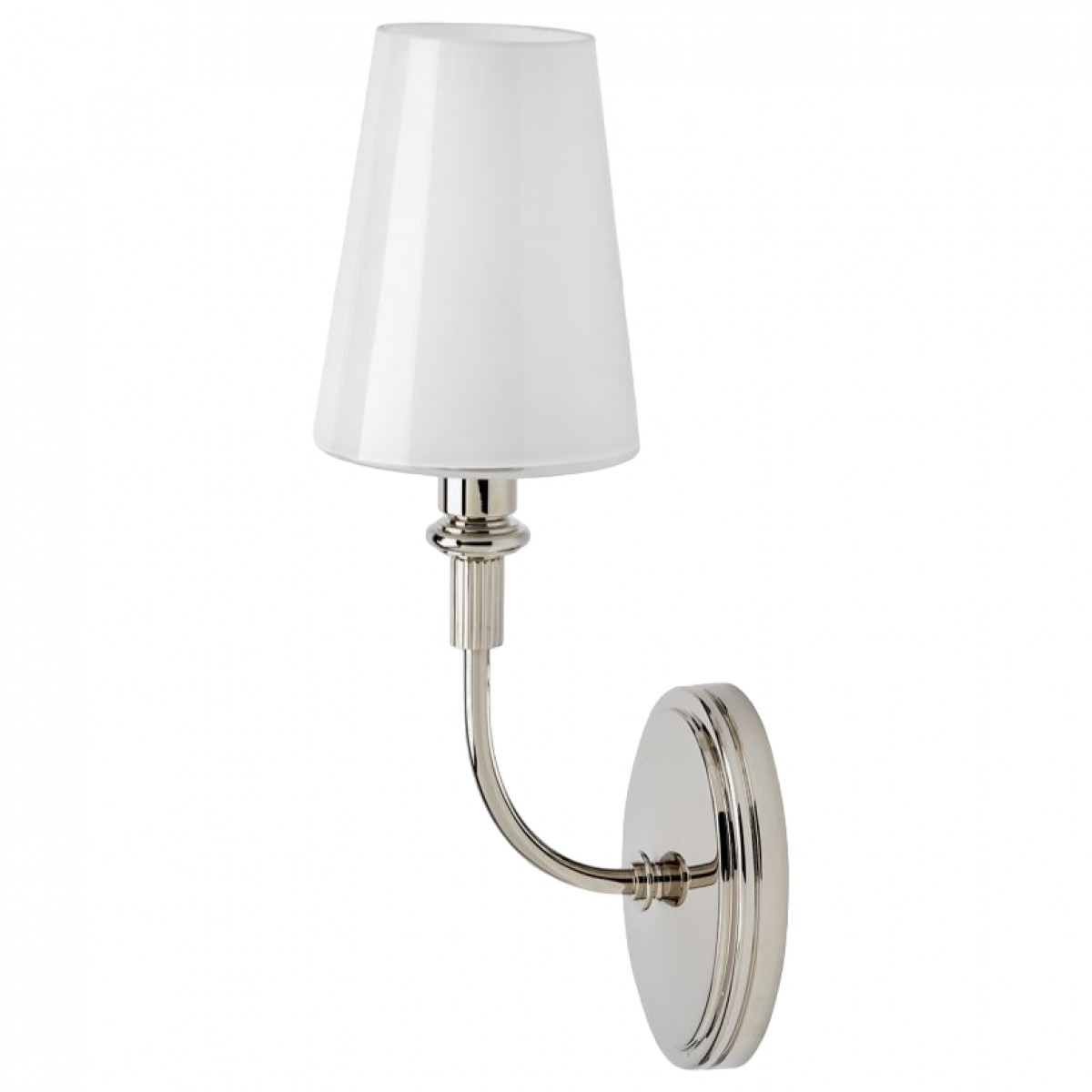 Foro Wall Mounted Single Arm Sconce with Glass Shade