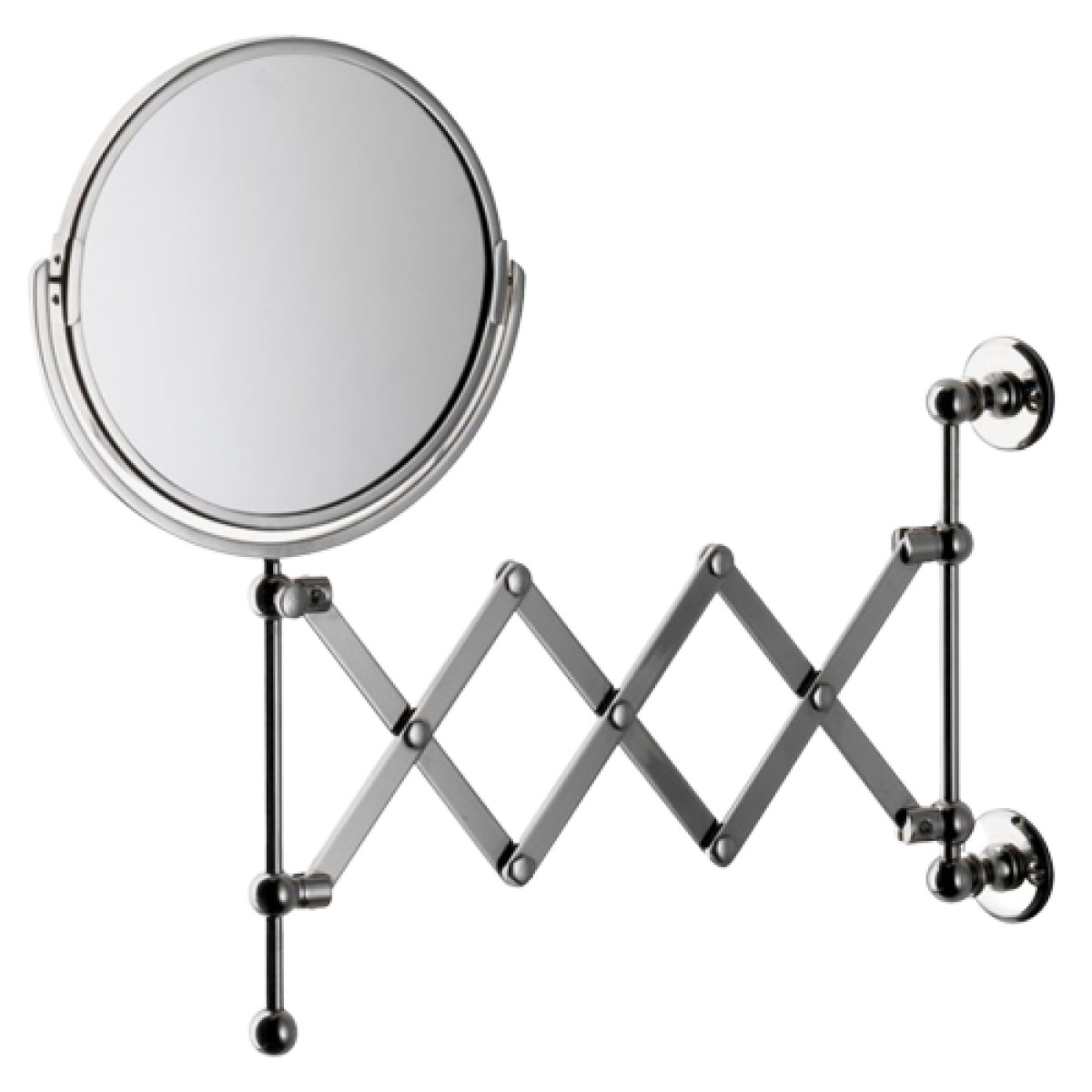 Crystal Wall Mounted 7 1/4" dia. Magnifying Extension Mirror | Highlight image