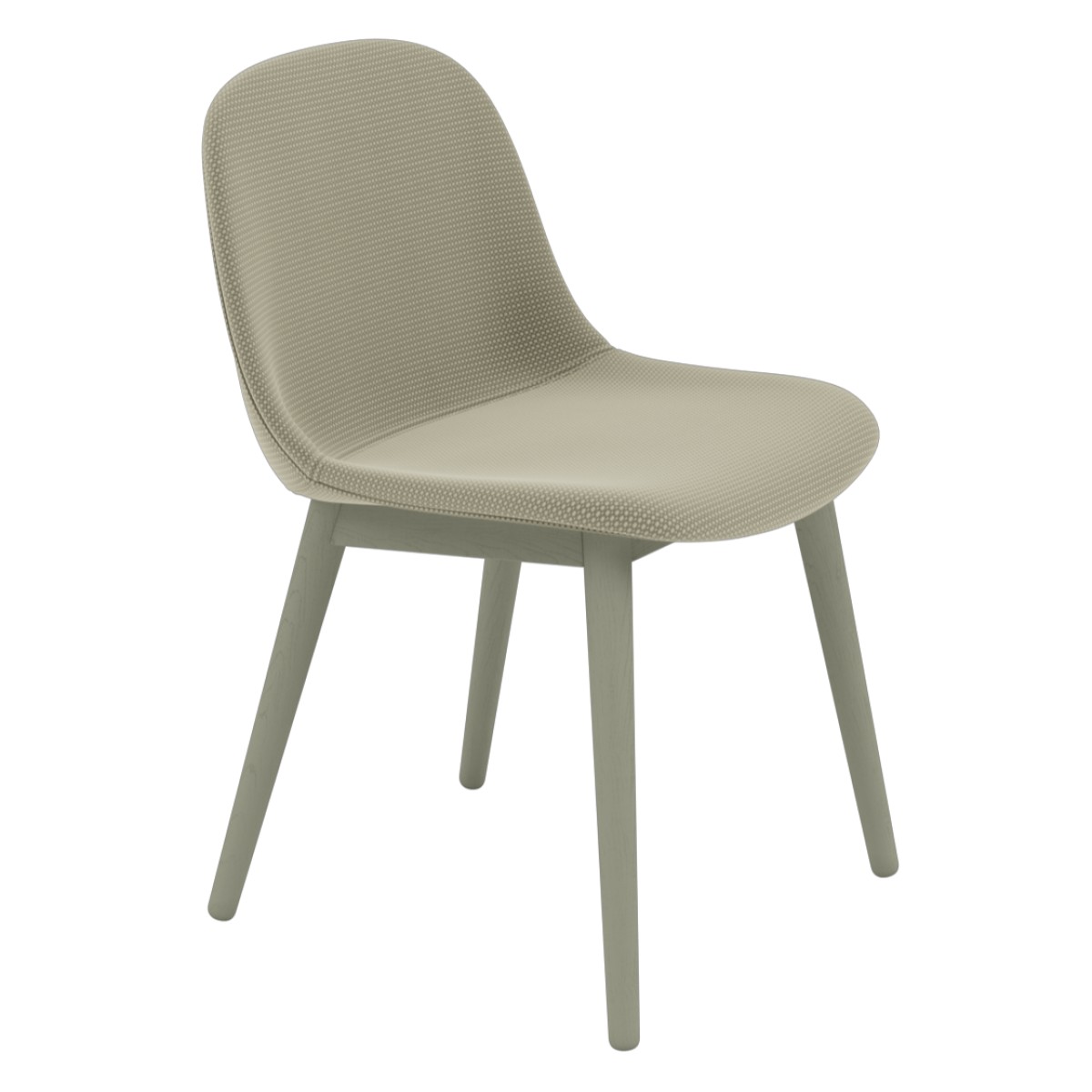 Fiber Side Chair / Wood Base (Full Upholstery)