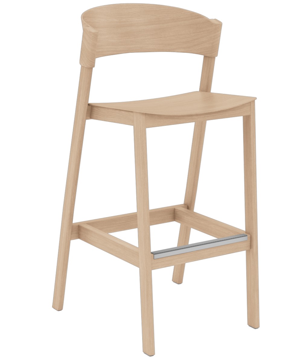 Cover Bar Stool with Steel Foot Protect (Wooden Seat)