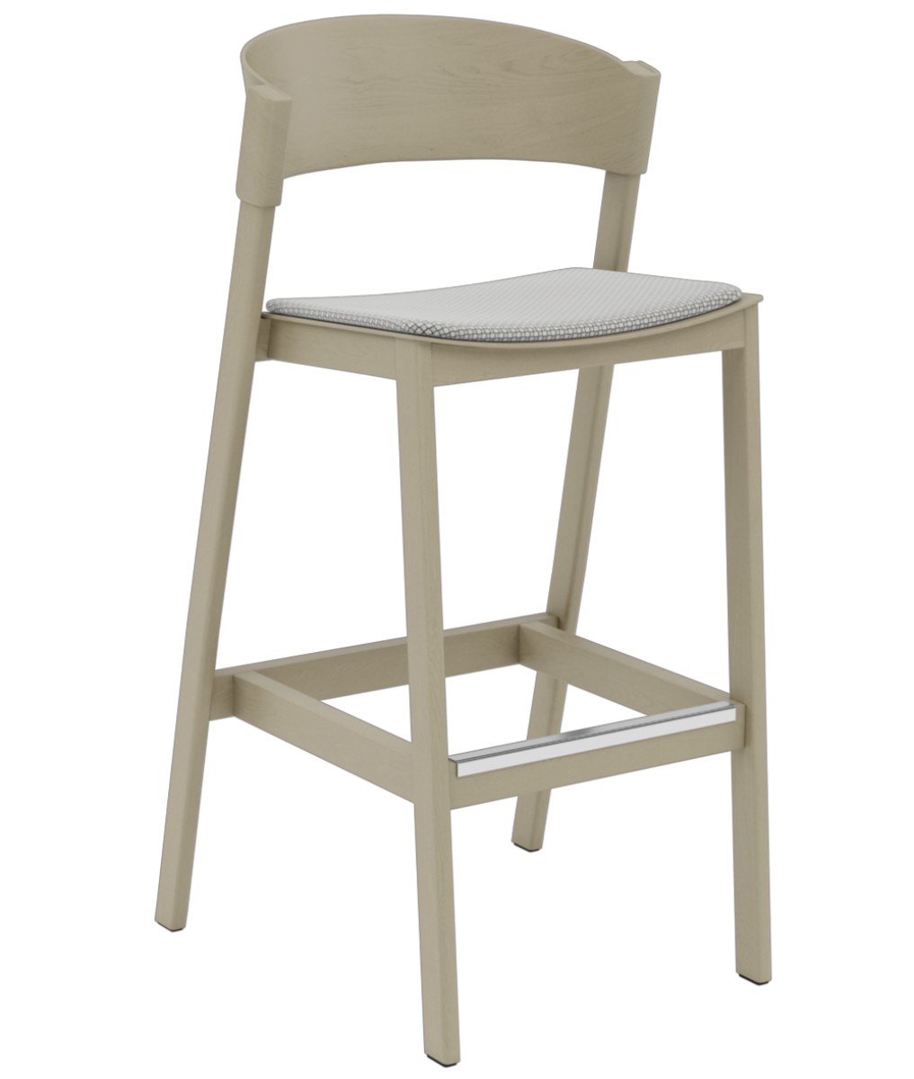 Cover Bar Stool with Steel Foot Protect (Upholstered Seat)