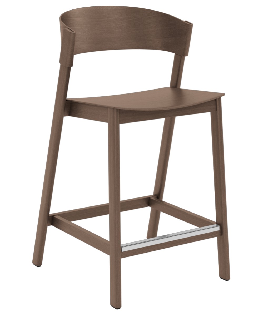 Cover Counter Stool with Steel Foot Protect (Wooden Seat)