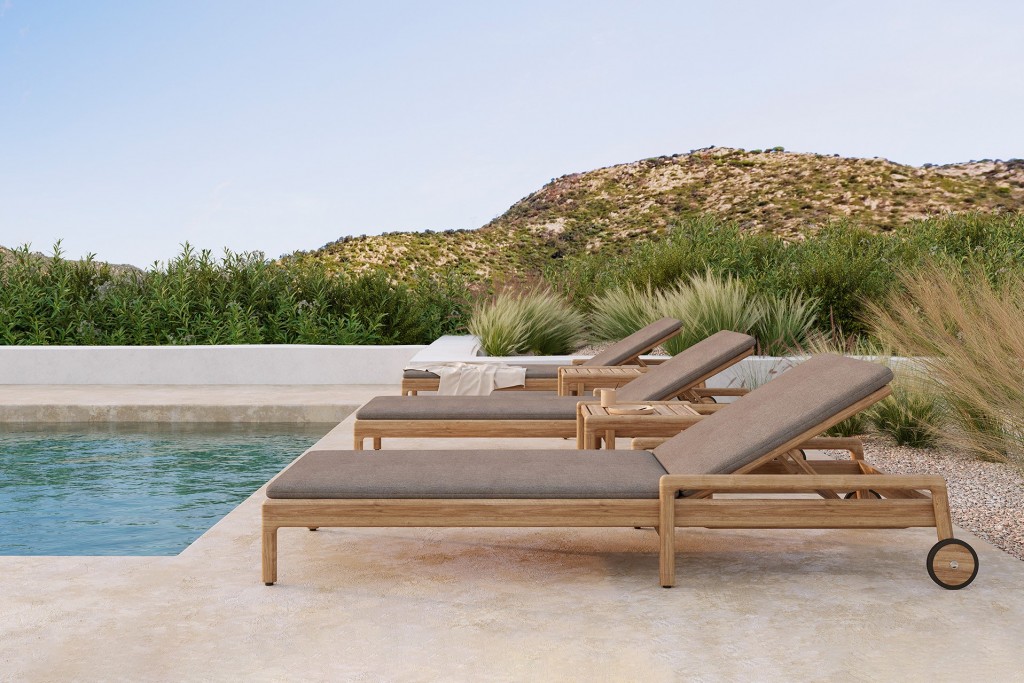 Jack Outdoor Adjustable Lounger - Frame | Highlight image 1