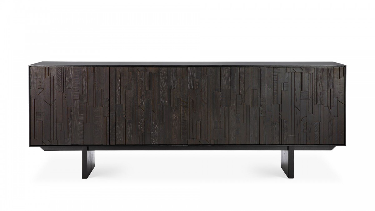 Teak Mosaic Sideboard - 4 Doors