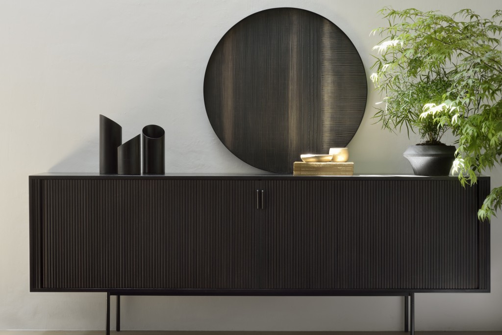 Mahogany Roller Max Dark Brown Sideboard - 2 Sliding Doors | Highlight image 1