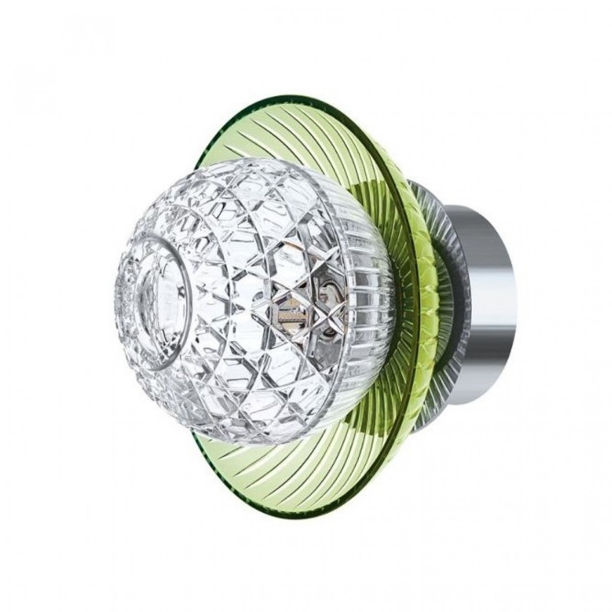 Royal Chartreuse-Green Cup Small Sconce, IP44 - Polished Stainless Steel | Highlight image