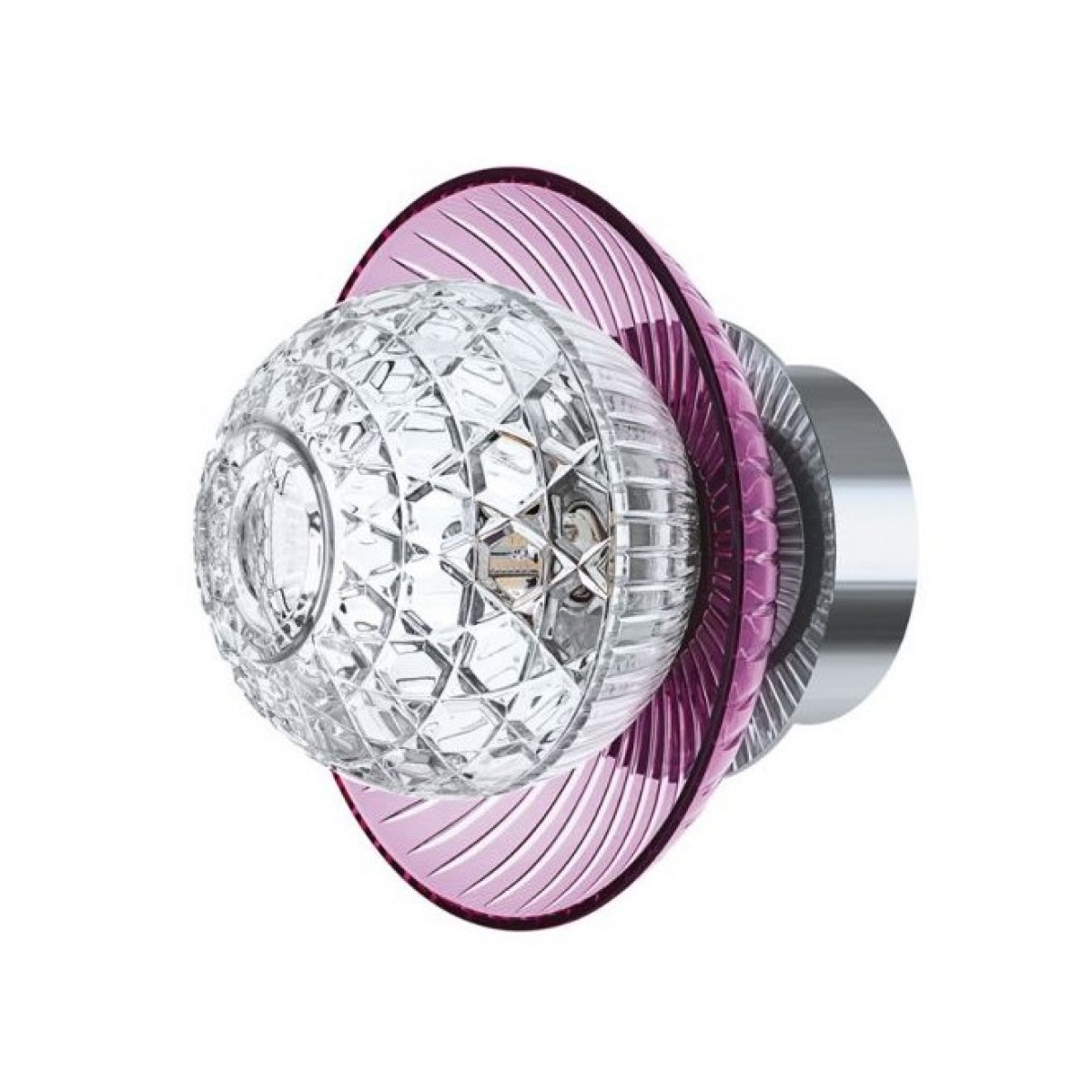 Royal Amethyst Cup Small Sconce, IP44 - Polished Stainless Steel