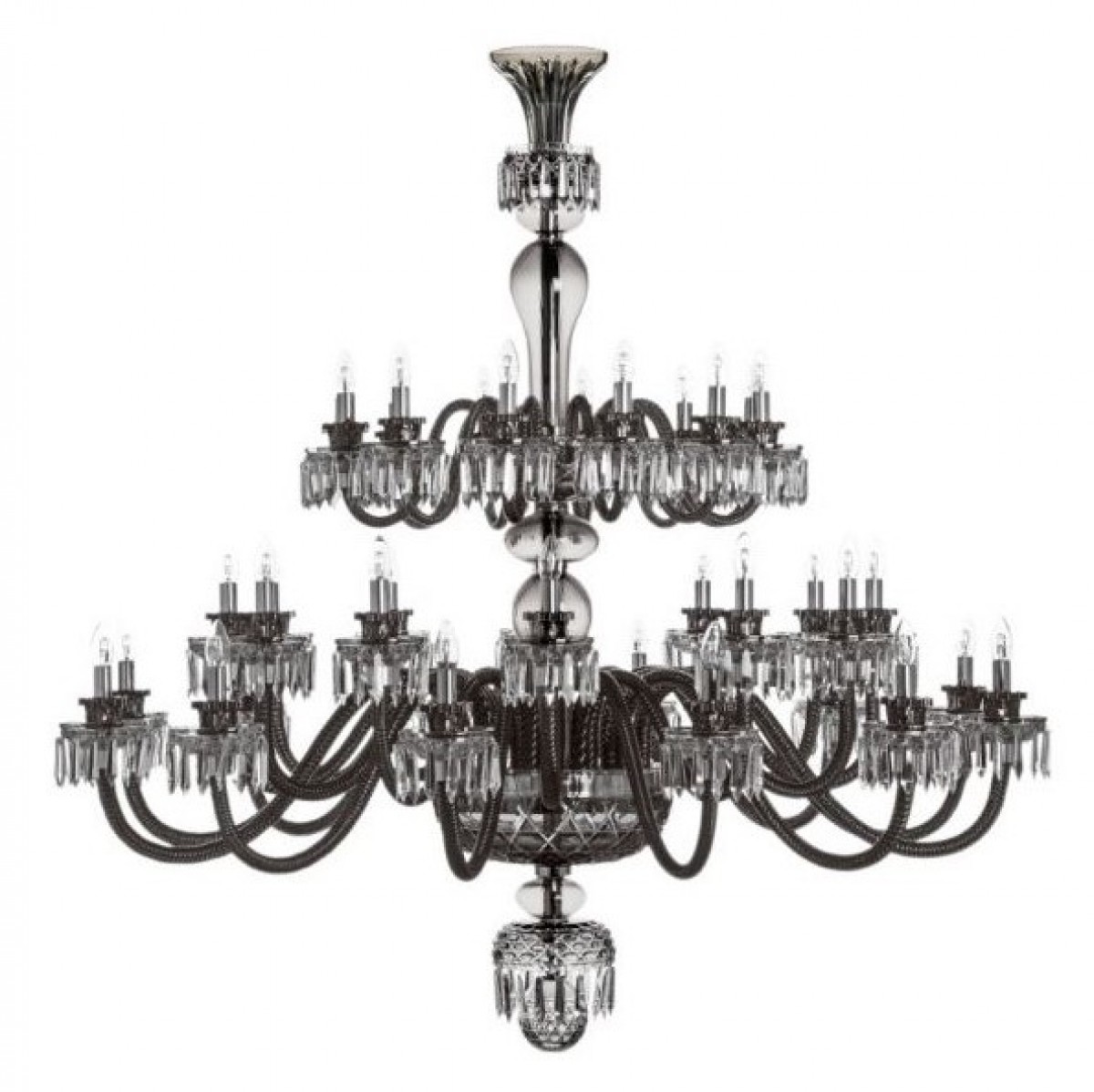 Royal 36-Light Short Chandelier without Hurricane - Flannel-Grey