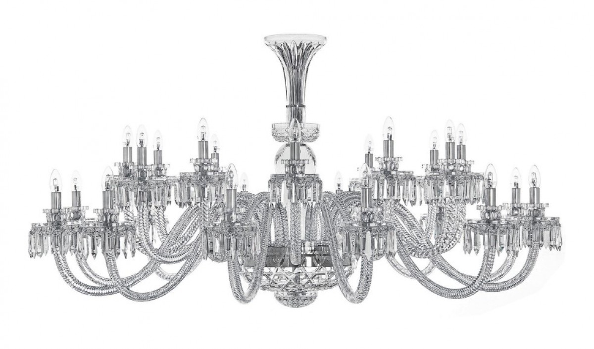 Royal 24-light Horizontal Chandelier without Hurricane - Clear