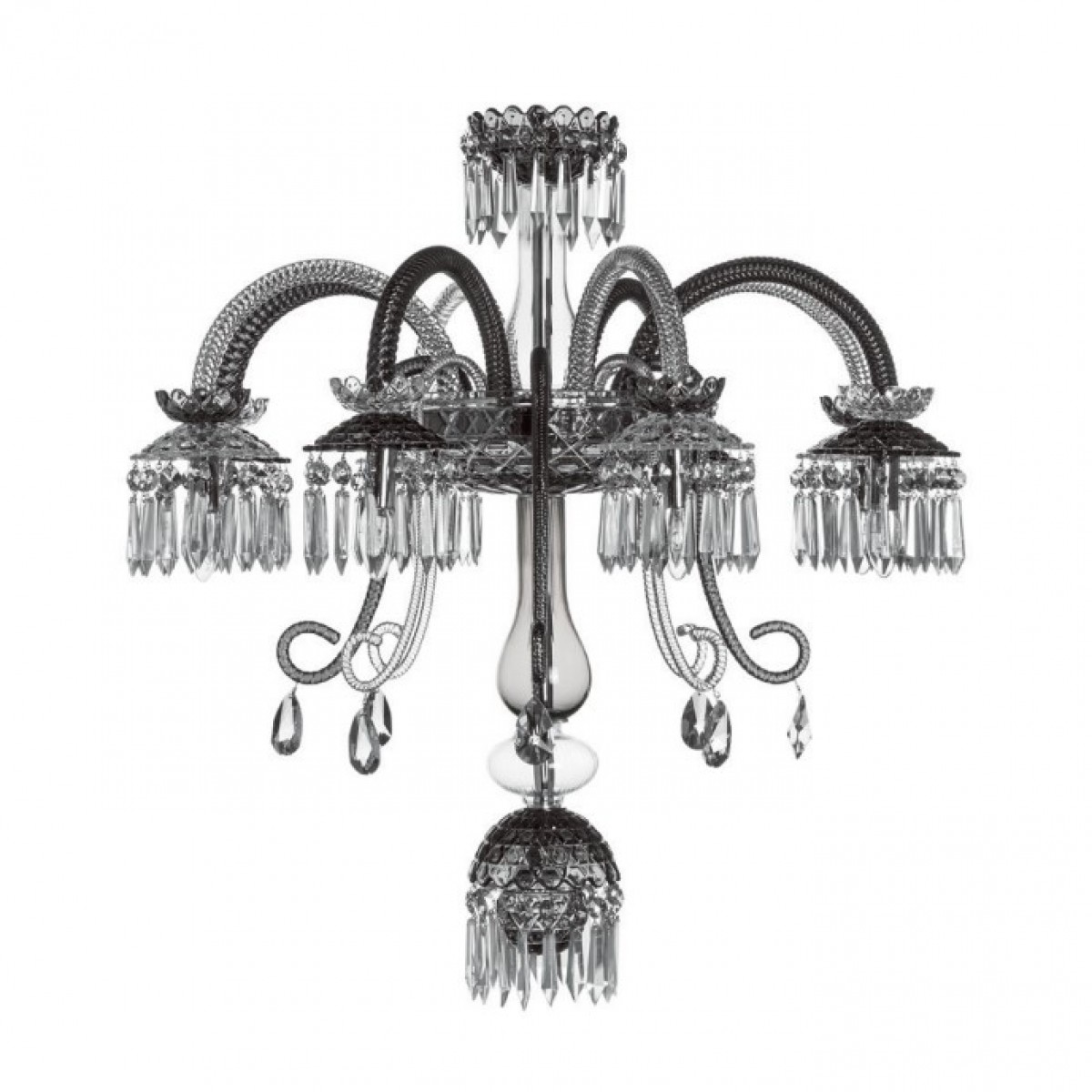 Royal - Renversant 8-Light Chandelier - Clear and Flannel-Grey