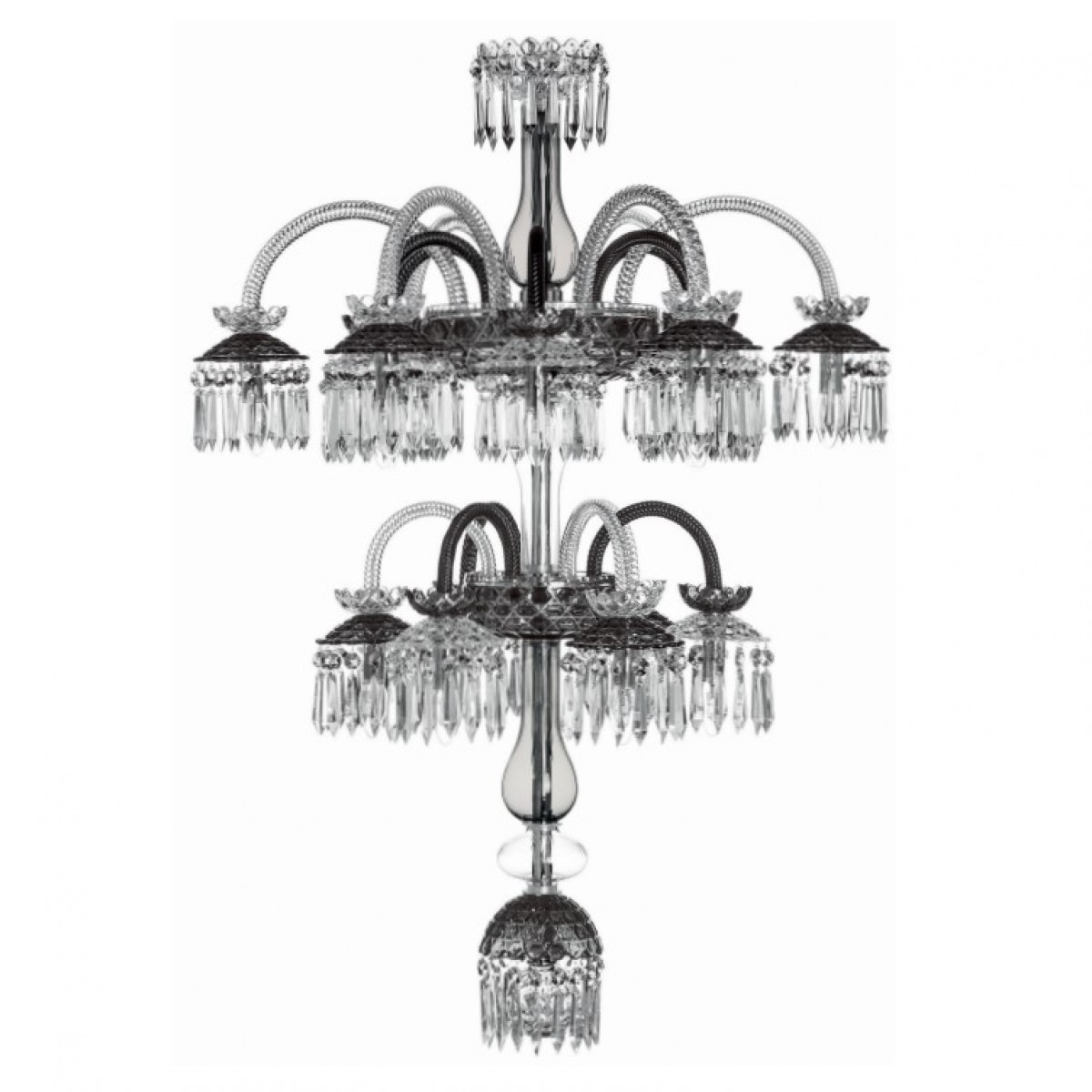 Royal - Renversant 18-Light Chandelier - Clear and Flannel-Grey