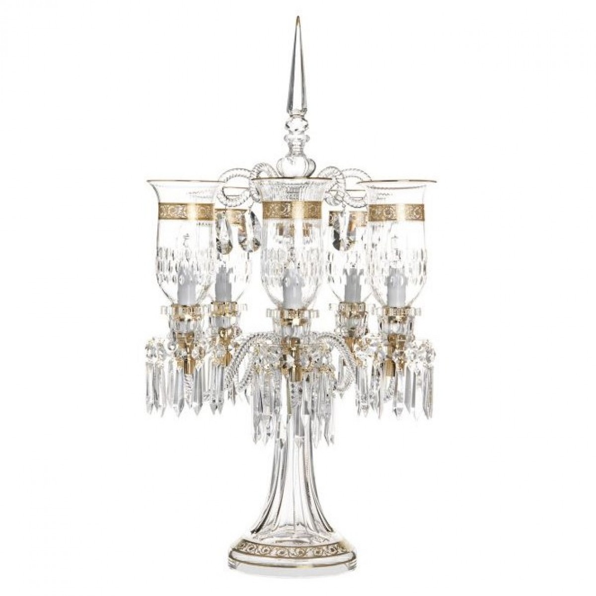 Thistle 5-Light Candelabra Platinum Engraving - Clear | Highlight image