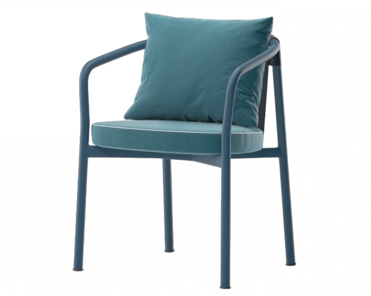 Arc Dining Armchair with Seat and Back (No Piping) Cushion