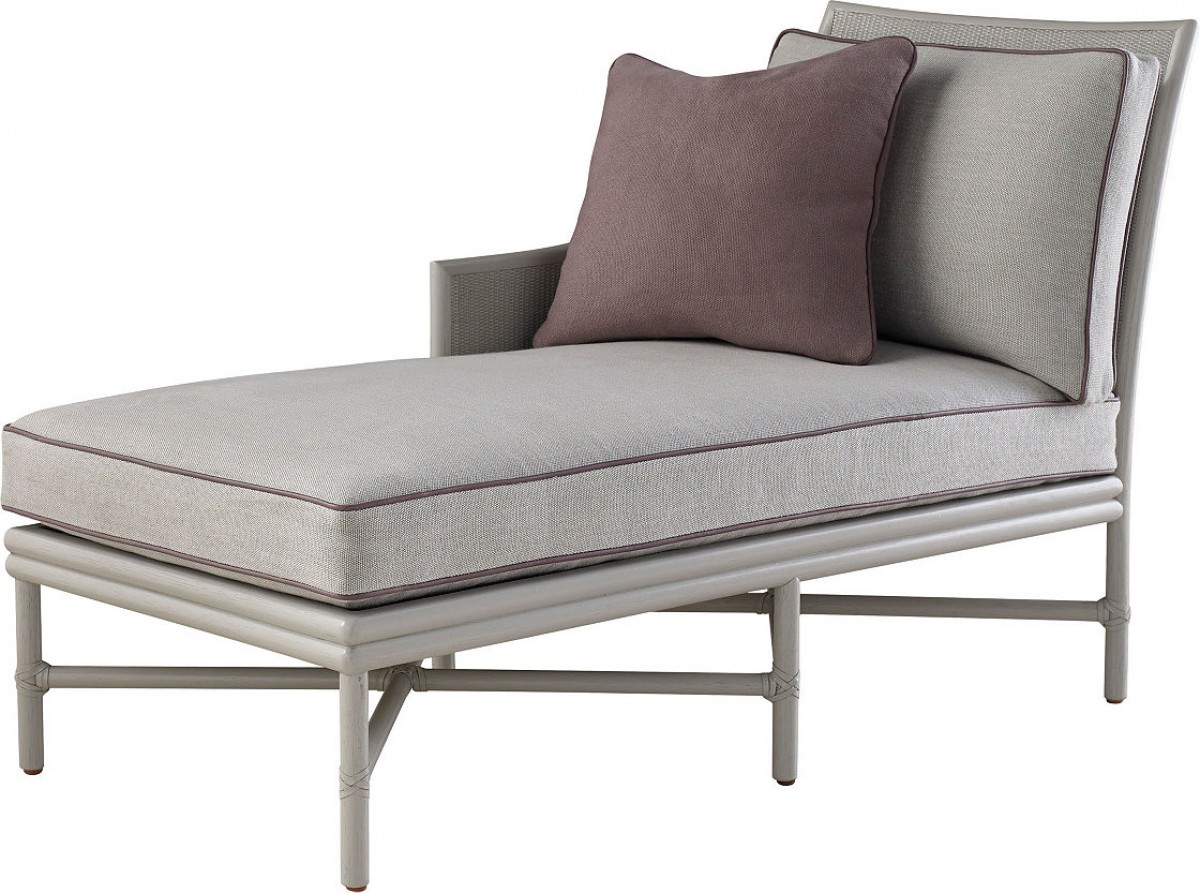 Open Oval Caned Chaise Lounge