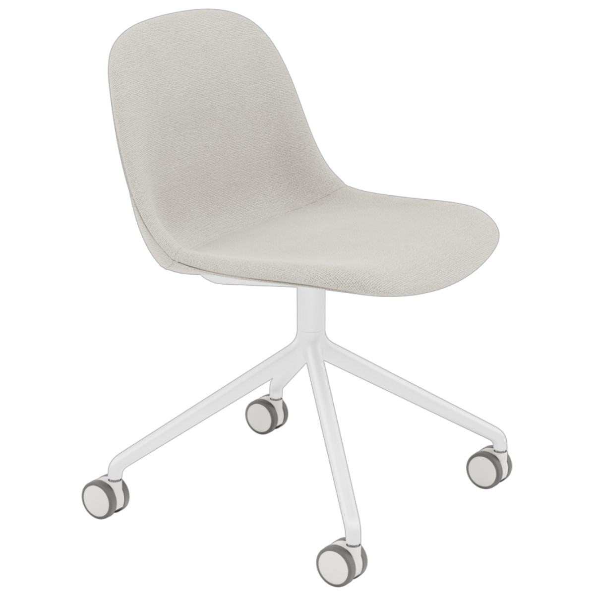 Fiber Side Chair / Swivel Base with Castors (Full Upholstery)