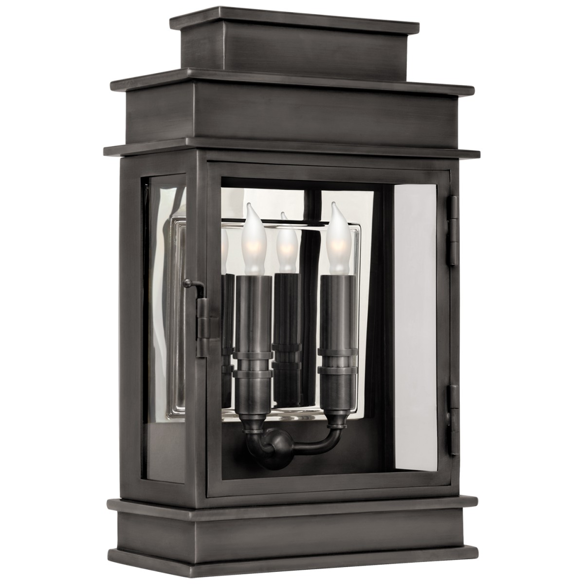 Linear Lantern Short with Clear Glass Shade