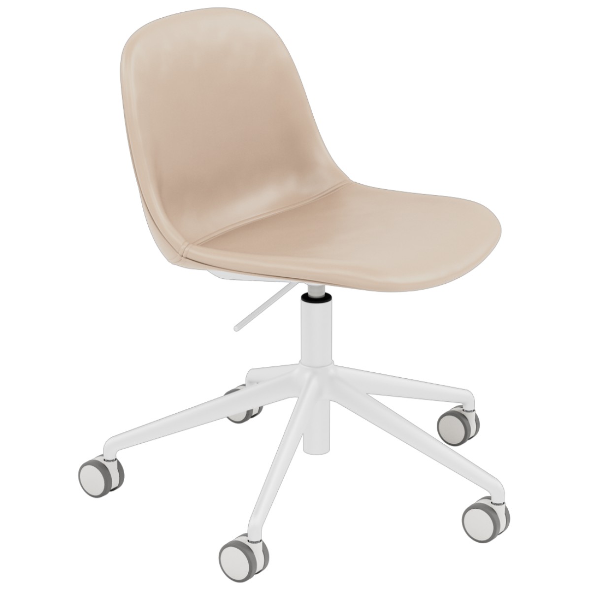 Fiber Side Chair / Swivel Base with Gas Lift and Castors (Full Upholstery)