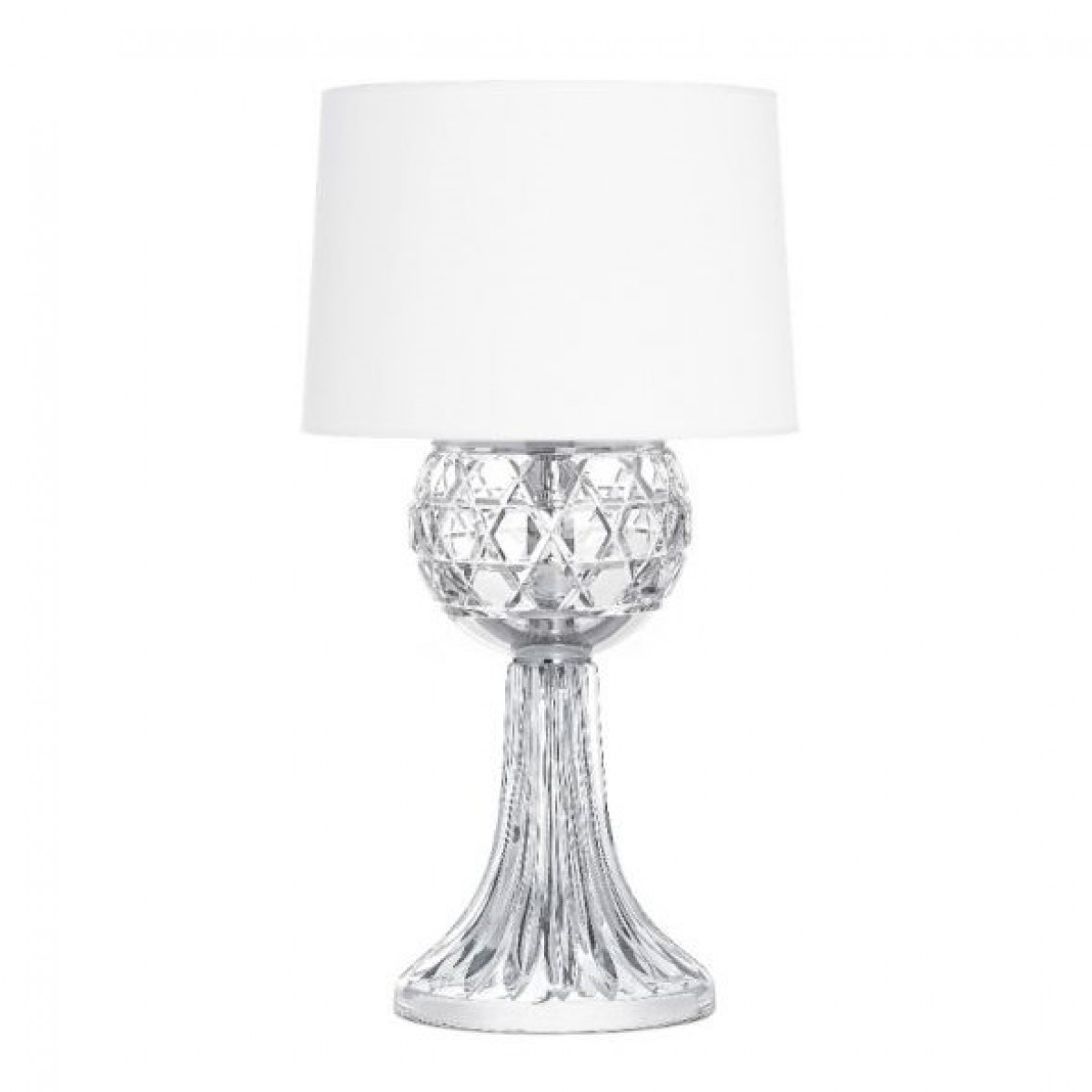 Royal Table Lamp - Clear Crystal and Chrome-plated