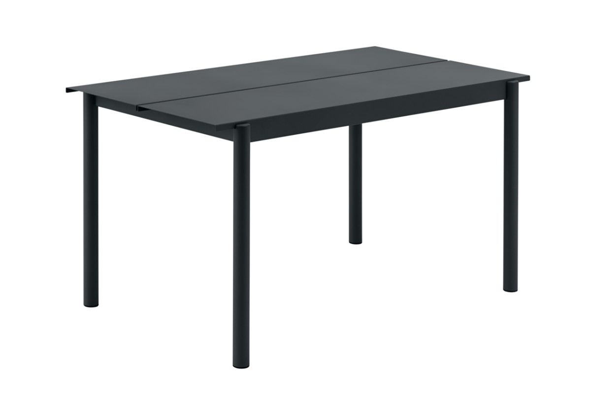 Linear Steel Table, Top Depth 75 cm