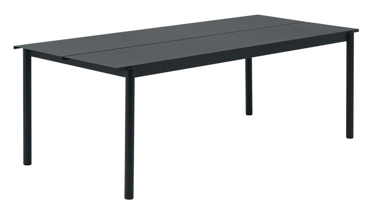 Linear Steel Table, Top Depth 90 cm