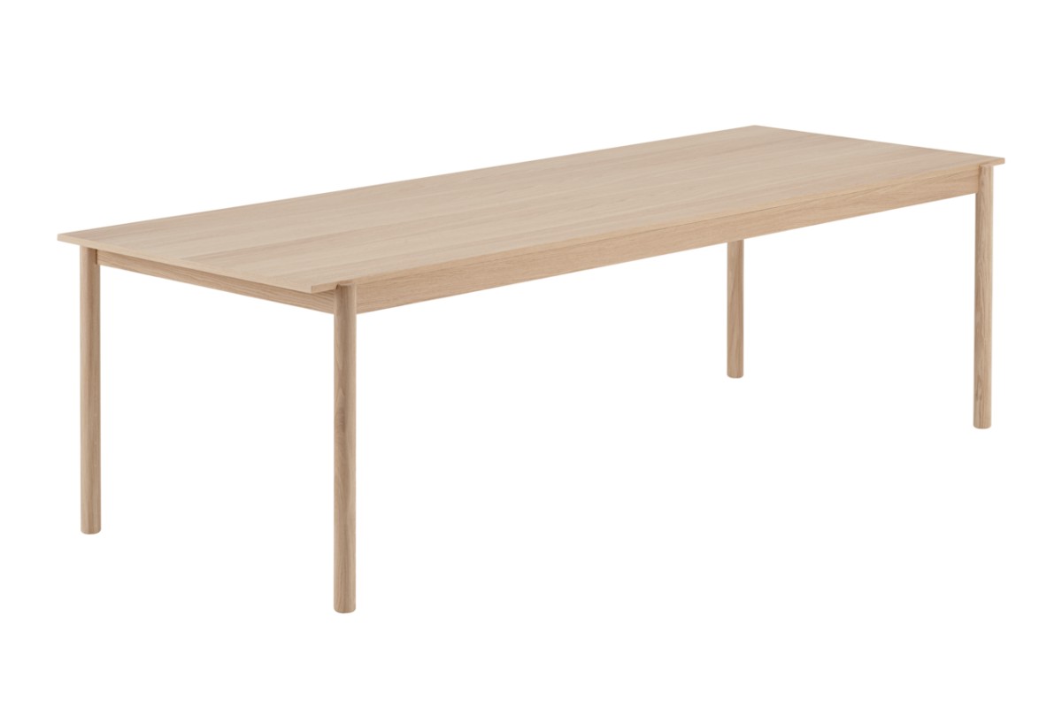 Linear Wood Table, Top Depth 90 cm