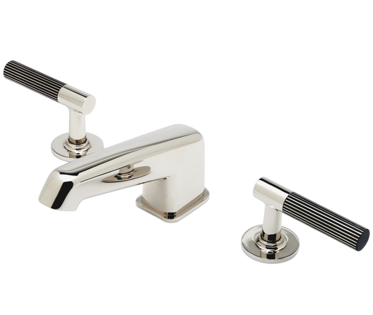 Bond Union Series Lavatory Faucet with Guilloche Pinstripe Lever Handles