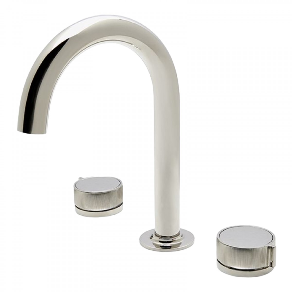 Bond Tandem Series Gooseneck Lavatory Faucet with Guilloche Lines Knob Handles